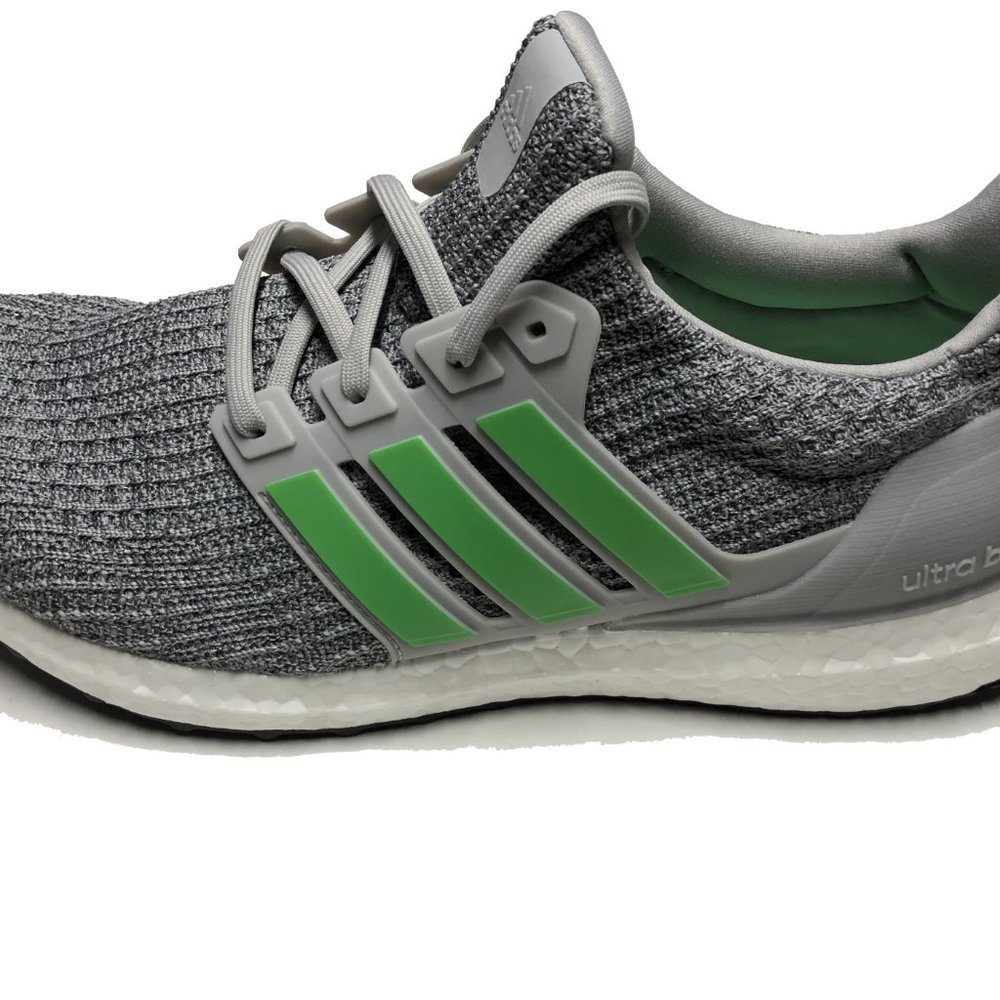 adidas Ultraboost Grey Green Lime Mens Shoes - Picture 2 of 7
